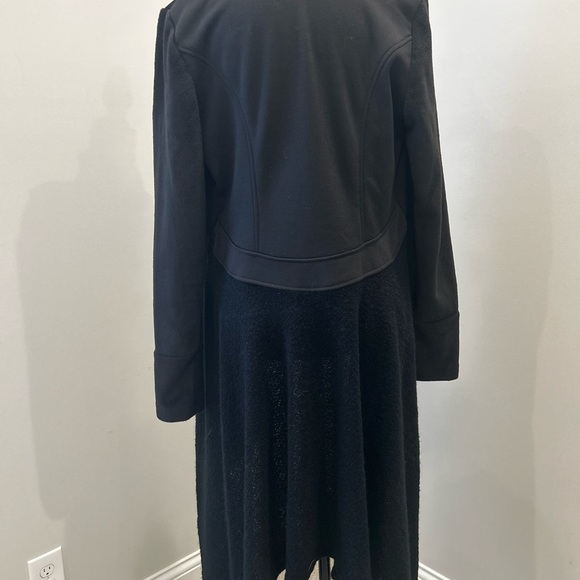 VENUS Long Sleeve Cardigan Duster with Faux Suede Sleeves, Shoulder and Back - Picture 3 of 5
